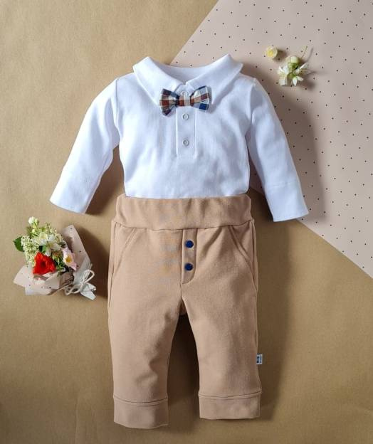 0410/latte Little Gentleman Spodnie Marija - latte