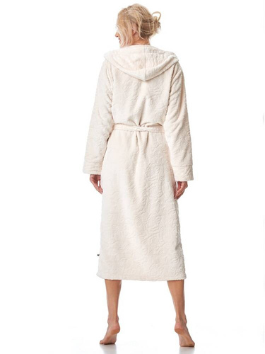 LGL 148  Długi Szlafrok Damski  Key ecru