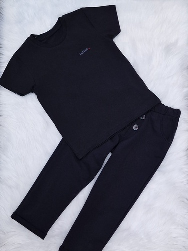 Classic Koszulka z haftem krótki rękaw Bambarillo czarny