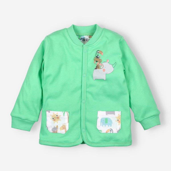 Sawanna Bluza dresowa rozpinana z bawełny organicznej Nini zielony