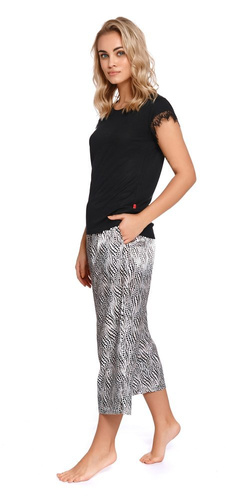 4233 Spodnie Piżamowe 7/8 Doctor Nap - black