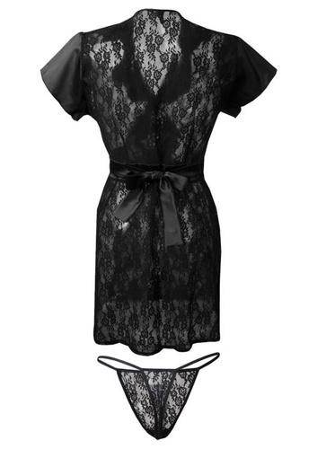 Mia Koronkowy zestaw DKaren - czarny