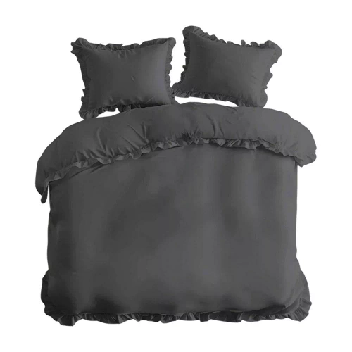 Pure 23 Pościel bawełniana jednobarwna Detexpol grafitowy