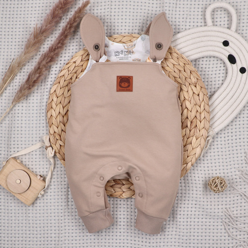 ABN-5515 Sky Journey Spodnie ogrodniczki niemowlęce Nini – z bawełny organicznej