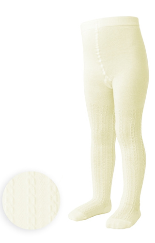 art.071 Warkocz Rajstopy Dziewczęce Steven - ecru