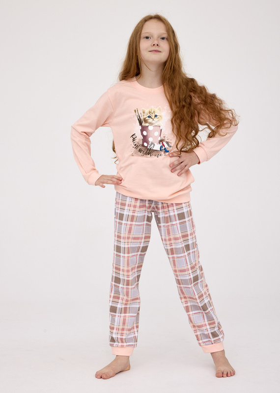 594/178 592/178 Paint Piżama dziewczęca Cornette różowy 