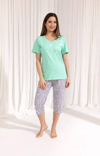 696  Piżama damska Regina -zielony