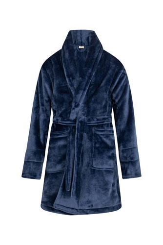 Calido Szlafrok dziecięcy polarowy ByShelly - granatowy