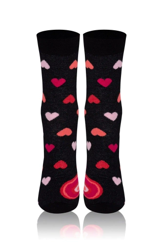 M30D Serce Skarpety męskie długie Italian Fashion - czarny