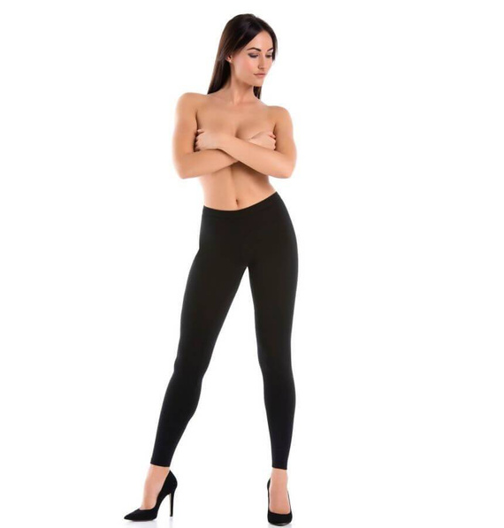 2201 Classico Legginsy Damskie Bawełniane Teyli-Czarne