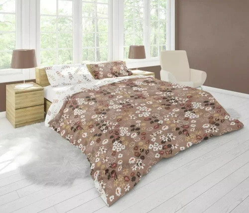Harmony 7 Pościel z mikrofibry kwiaty Faro beżowy