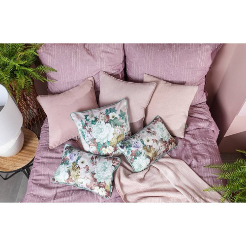 Avinion 8 pościel z bawełny z ozdobnymi przeszyciami Eurofirany wrzosowy