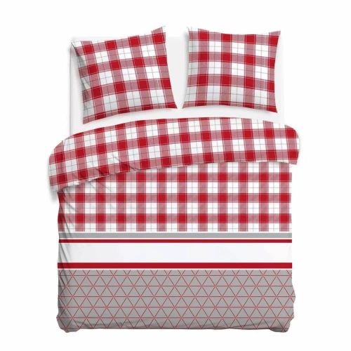 Pościel flanelowa Darymex 31520/1 kratka 100% bawełna 160 g/m²
