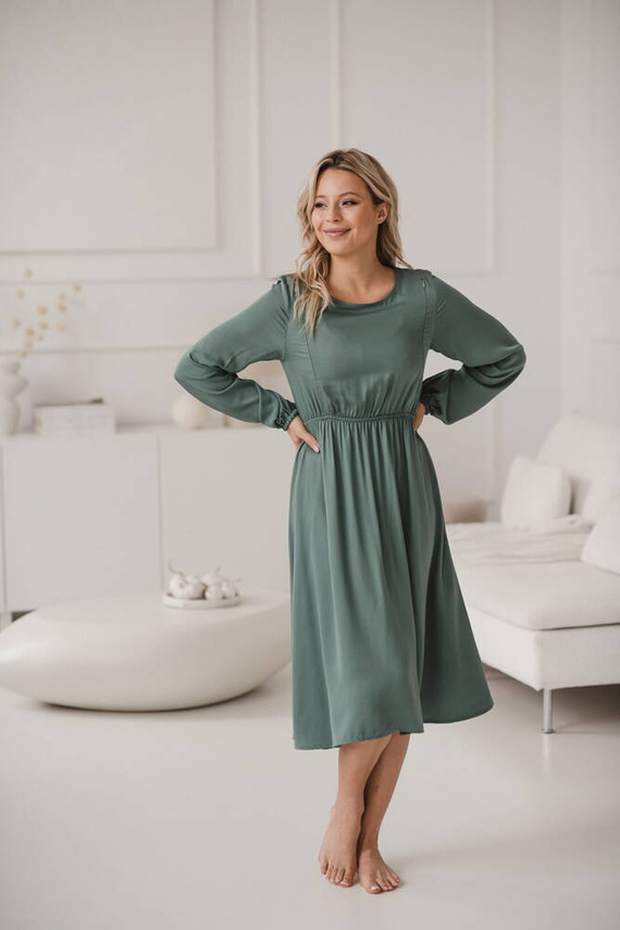 Lovely Dress Midi sukienka ciążowa i do karmienia Milk&Love miętowy