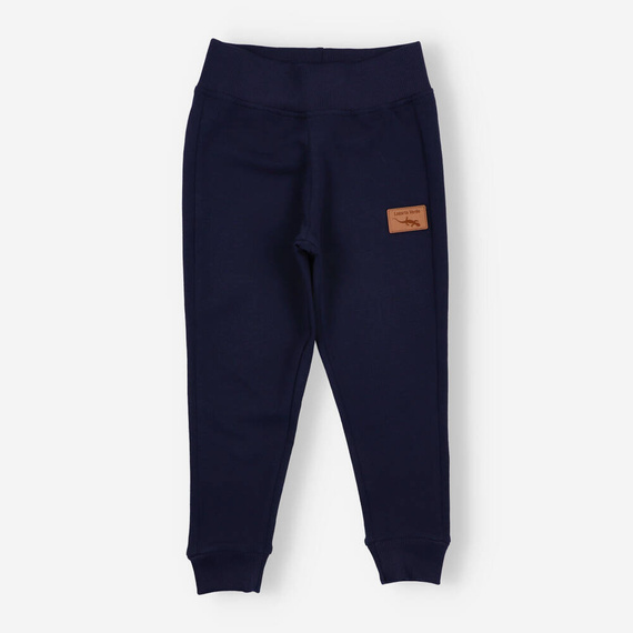 KAR-0040/GRA Spodnie dresowe dla chłopca Lagarto Verde - granatowy