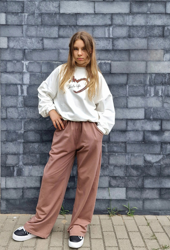 Gaja Bluza dziecięca Bambarillo ecru| Elastyczna dresówka z bawełny