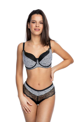 BS 1153 Eunika Biustonosz Full Cup Gaia - czarny/biały