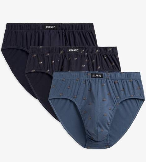 3MP-167 A'3 Slipy męskie Atlantic - granatowy-niebieski