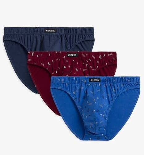 3MP-164 A'3 Slipy męskie Atlantic - niebieski-granatowy-wino