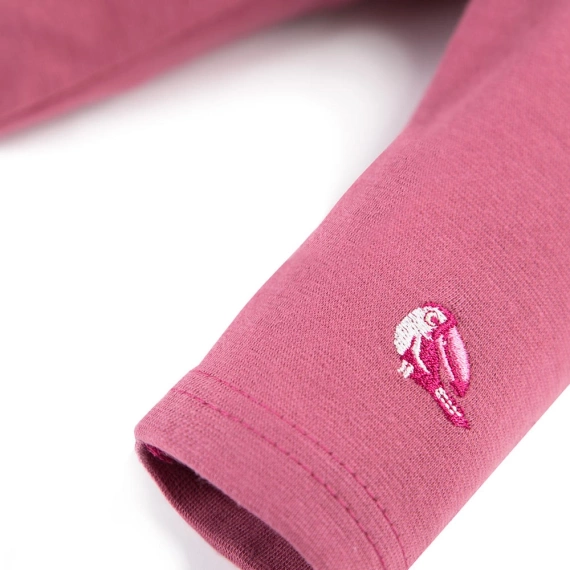 Nature Legginsy bawełniane dla dziewczynki Ewa Klucze - bordo 