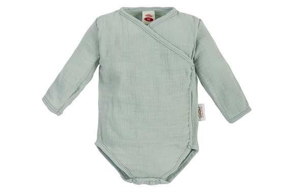 03235T "Just Muslin" Body rozpinane muślinowe Makoma turkusowy 