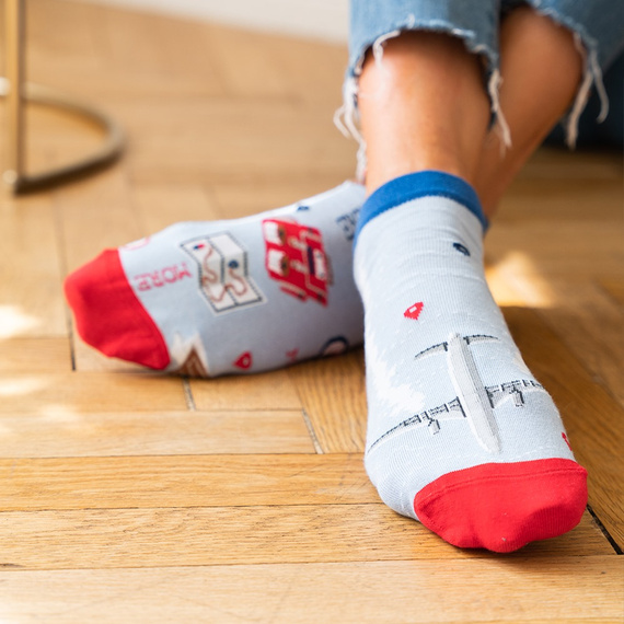 035 Zakostki Męskie Asymetryczne More - błękitny 011