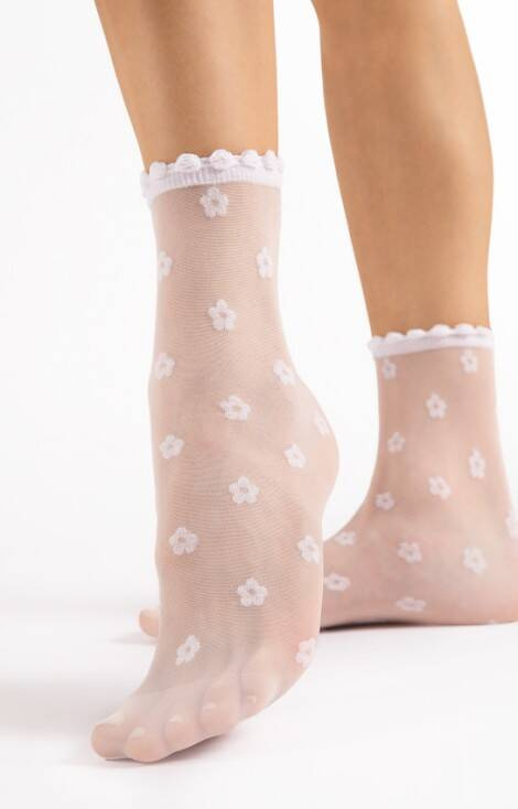 G 1165 April Skarpetki 15den Fiore - white