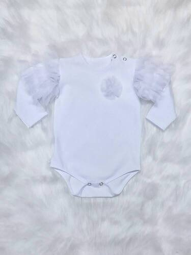 Carmen Body z długim rękawem Bambarillo biały