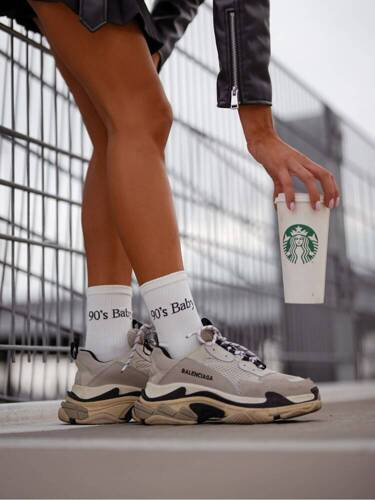 0200-125 90's Baby Skarpety damskie Milena -ecru