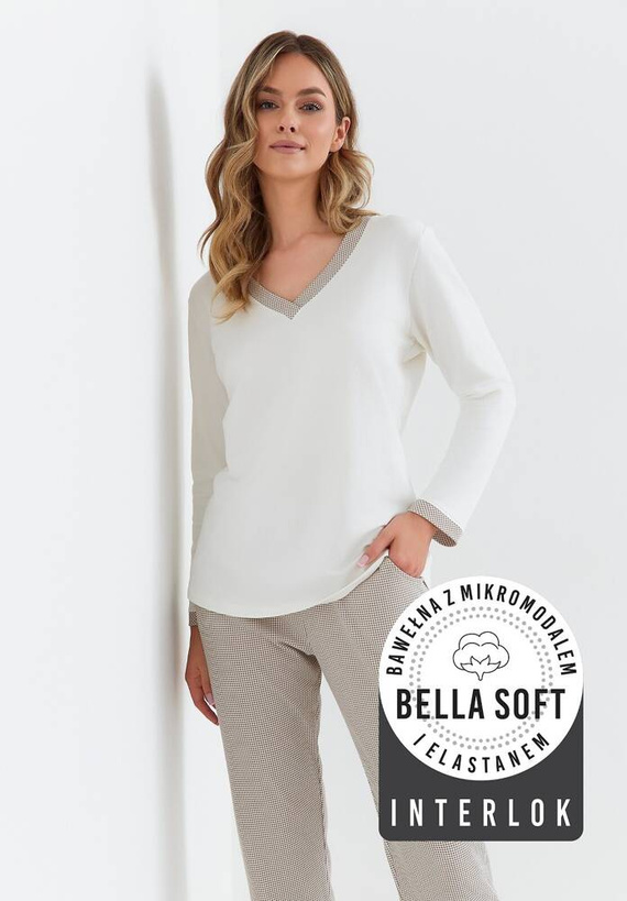127 Piżama damska Interlock Cana -ecru