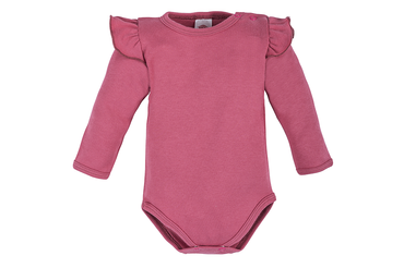 03228TDR "Rose Bonica" Body z długim rękawem Makoma ciemny róż