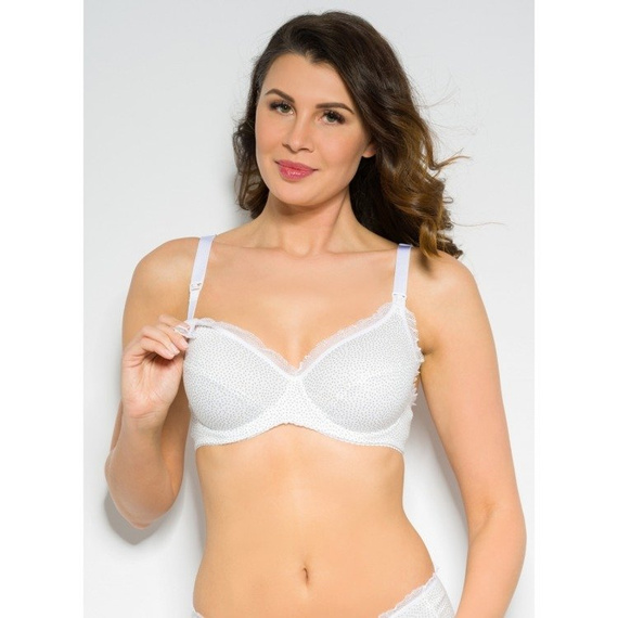 Mama Kropki Black miękki biustonosz do karmienia Benefit czarny 