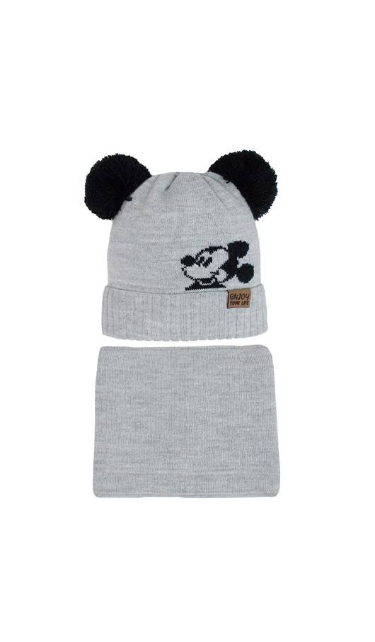 46-434 Czapka + komin Zestaw dziecięcy AJS mix-kolor