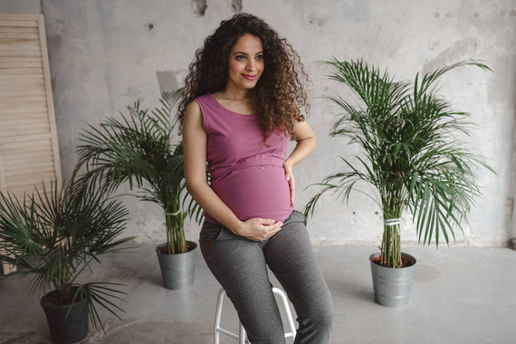 Milk Top koszulka ciążowa i do karmienia Milk&Love rose brown