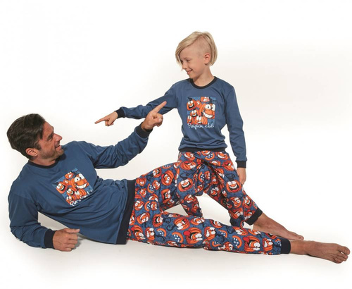 976/123, 776/123 Pumpkin Piżama dla chłopca Cornette - jeans