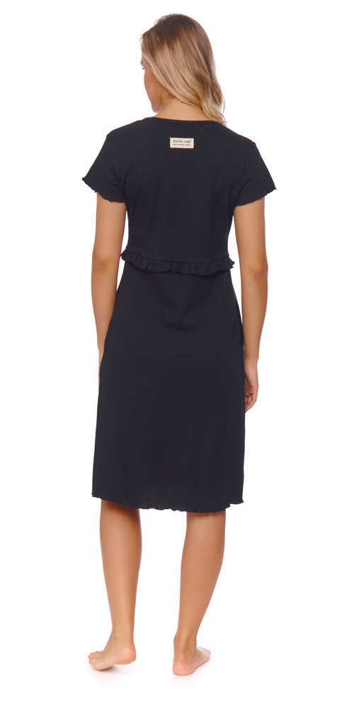 4543 Koszula Nocna ciążowa i do karmienia Doctor Nap - black