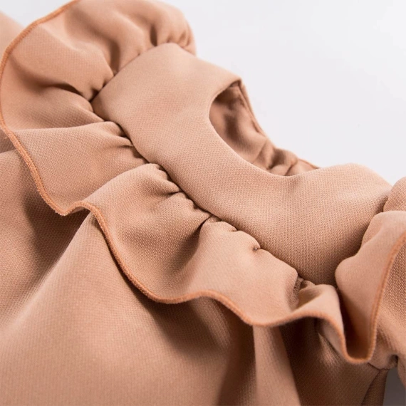 Ceremony Sukienka z falbanką Eevi - karmel