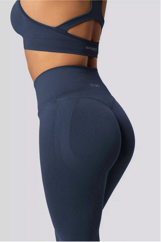 Legginsy push-up Spaio PRO modelujące kryjące wysoki stan navy blue