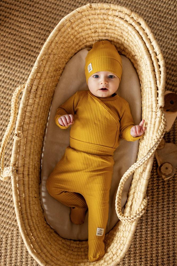 03234H "Natural Harmony" Body dzidziuś z długim rękawem Makoma honey