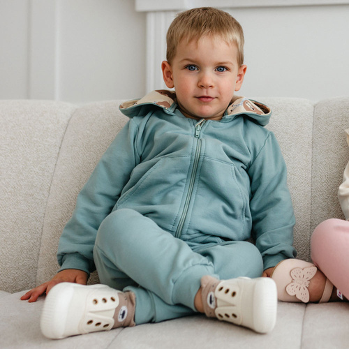 Beary Cool Komplet dresowy Eevi – szałwia, bluza z uszkami i spodnie