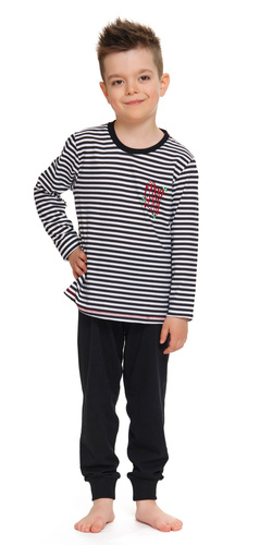5236 "Stripes" Piżama dziecięca Unisex Doctor Nap - black n