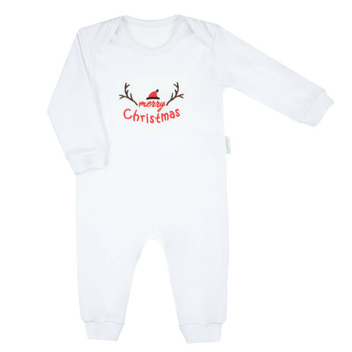 163515 Pajacyk niemowlęcy "Magia Świąt" Nicol - haft "Marry Christmas"