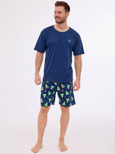 326/276 Ho Ho Piżama męska Cornette - granatowy