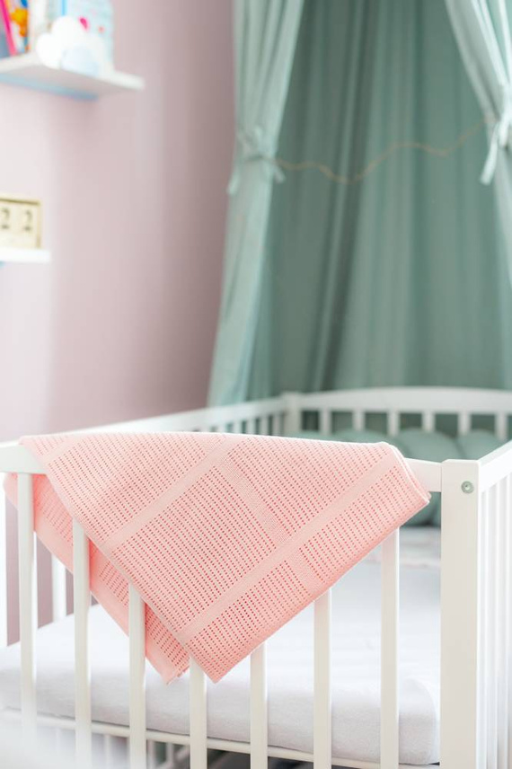 Sensis Jade Kocyk Niemowlęcy - pudrowy 