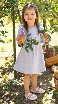 Sukienka z kieszonkami "Simply Comfy" Ewa Klucze- szary melanż