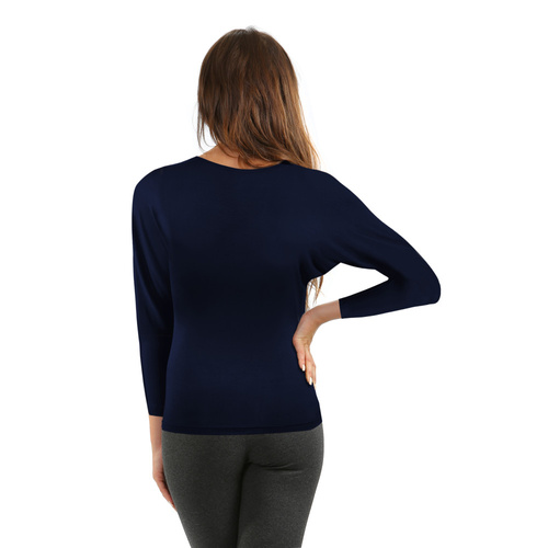 Andrea Bluzka damska kimono Sesto Senso granatowy