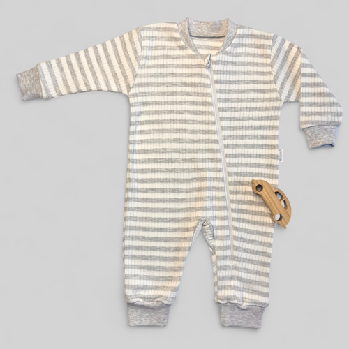 Pajacyk niemowlęcy bez stópek na zamek Mamatti PS14841 – 100% bawełna | Polska jakość | OEKO-TEX