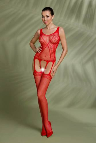ECO BS007 Bodystocking Passion czerwony