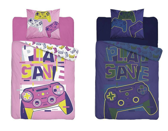 3582 B Game Over Pady Pościel bawełniana świecąca w ciemności Detexpol