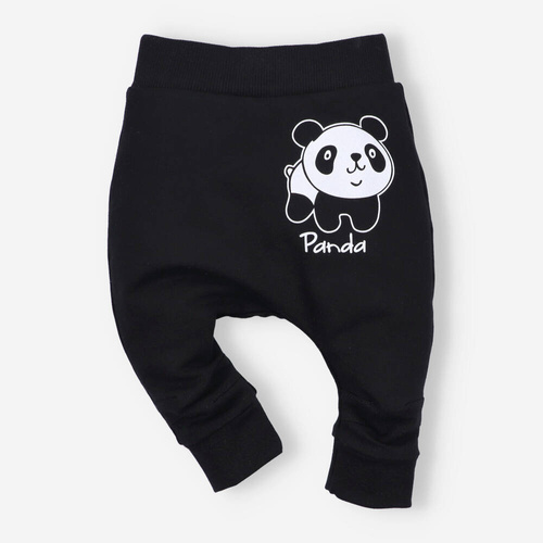 Panda Spodnie dresowe z bawełny organicznej Nini czarny